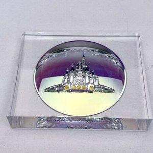 Genuine Walt Disney World 2003 Cast Member  Holiday Celebration Glass Desk